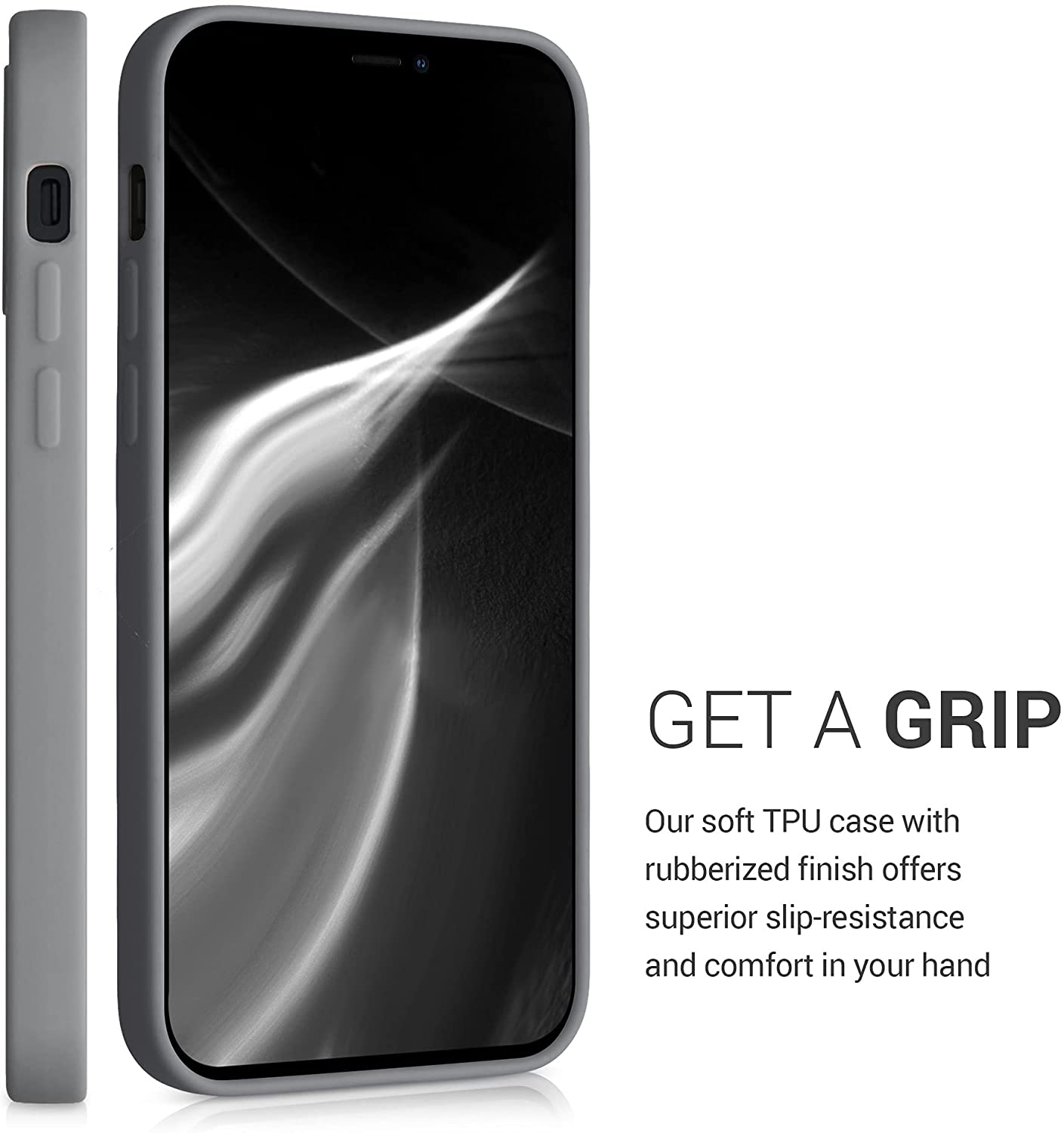 KW iPhone 12 / 12 Pro Θήκη Σιλικόνης TPU - Titanium Grey - 54513.155