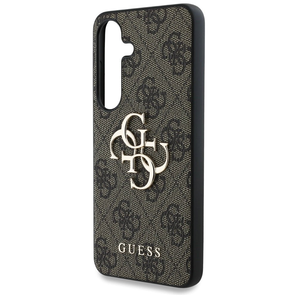 Guess Samsung Galaxy S25 Plus - 4G Big Metal Logo - Θήκη με Επένδυση Συνθετικού Δέρματος - Brown - GUHCS25M4GMGBR