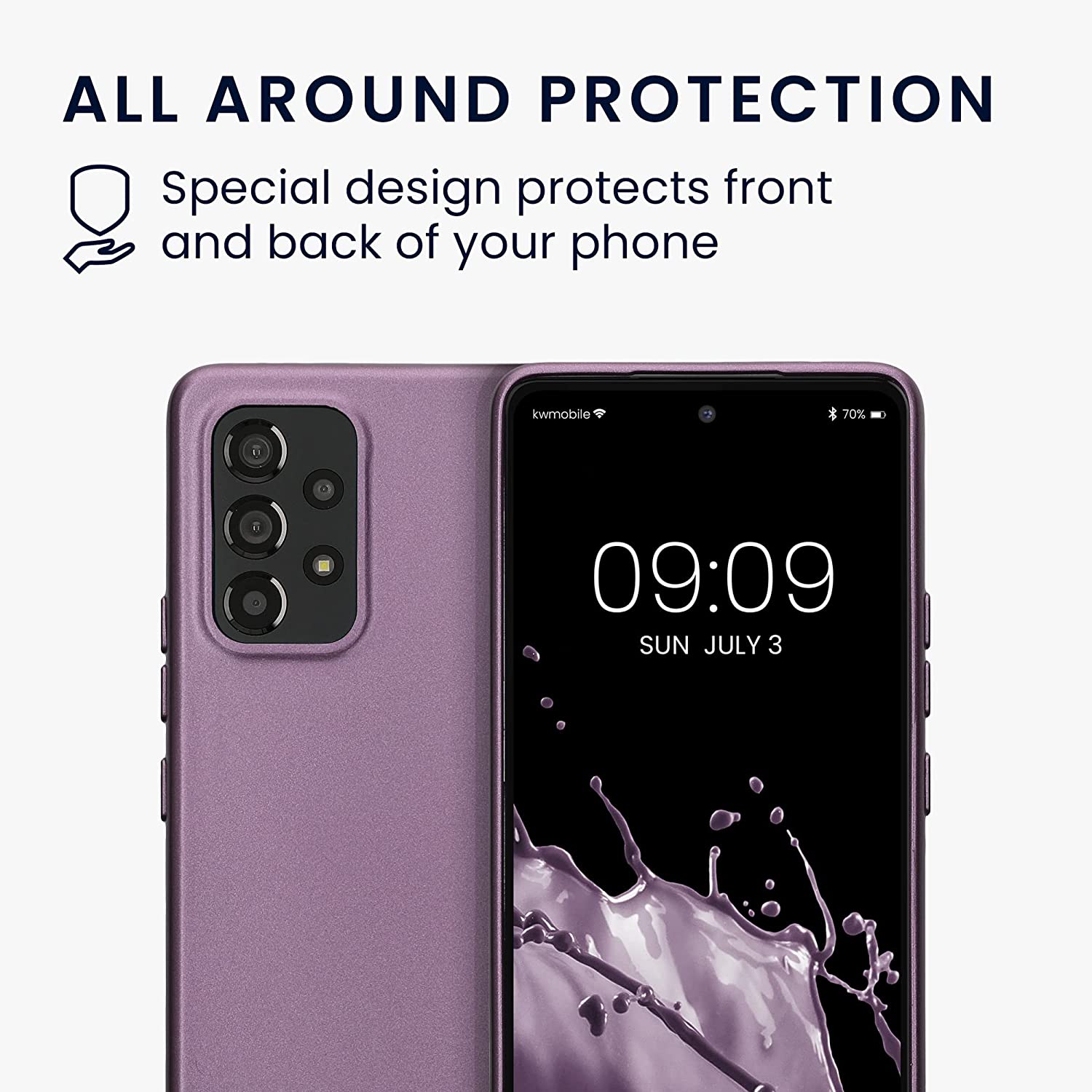 KW Samsung Galaxy A53 5G Θήκη Σιλικόνης TPU - Metallic Lavender - 58019.230