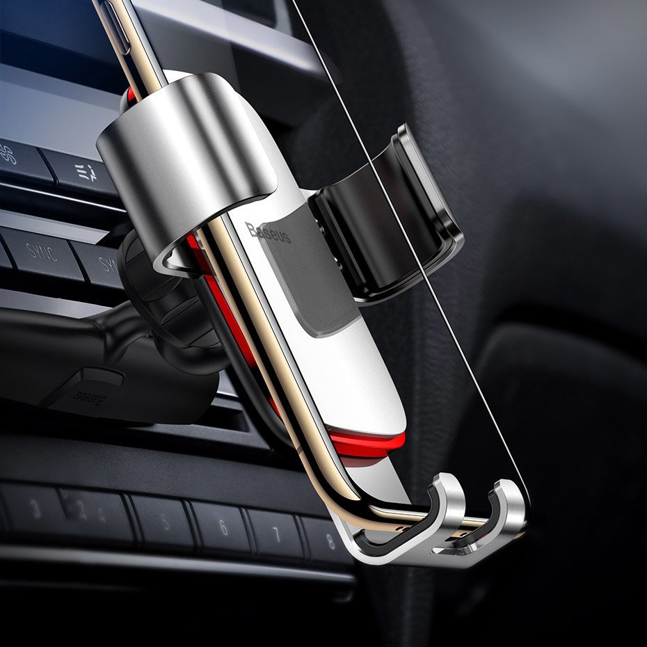 Baseus Metal Age Gravity Car Mount for CD Slot - Universal Βάση Αυτοκινήτου για την Υποδοχή του CD Player - Silver - SUYL - J0S
