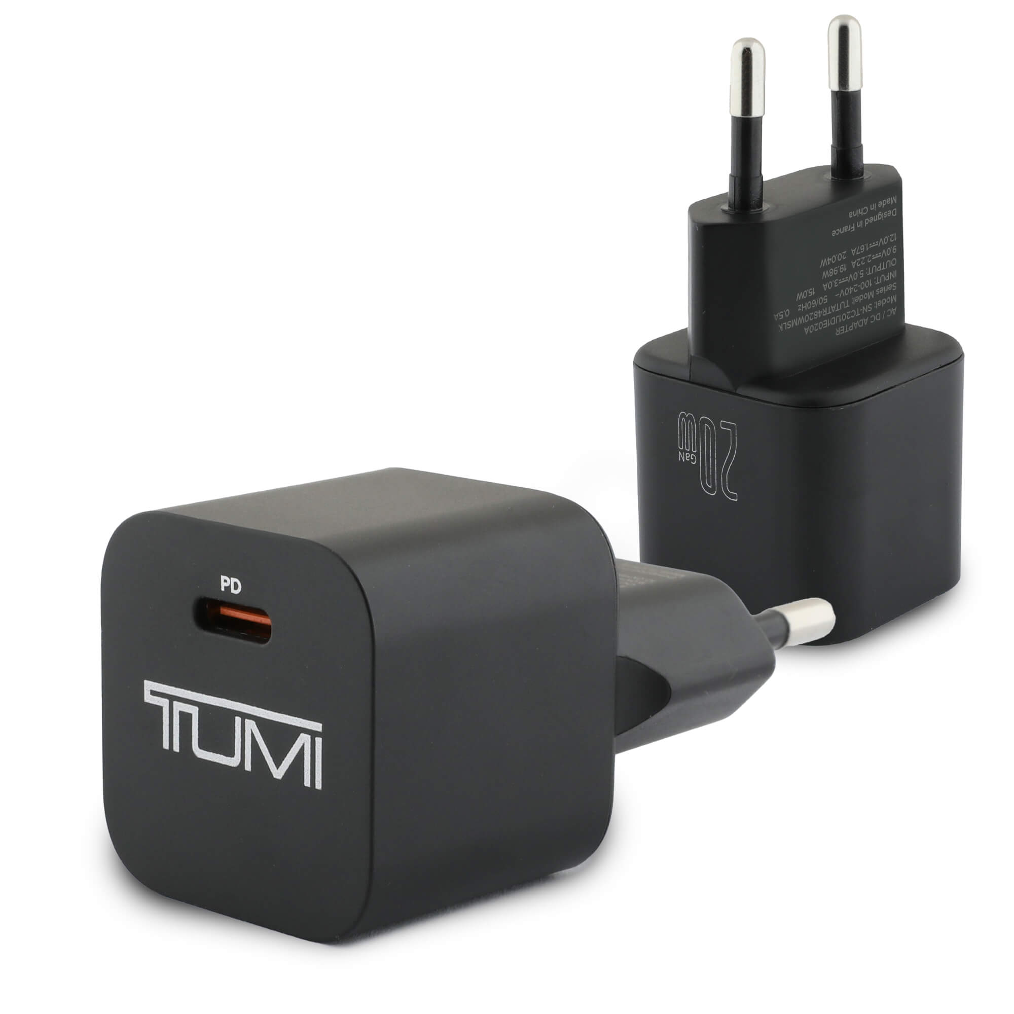 Tumi Smart Power 20W Φορτιστής Ταξιδίου με 1 Θύρα Type - C - Black