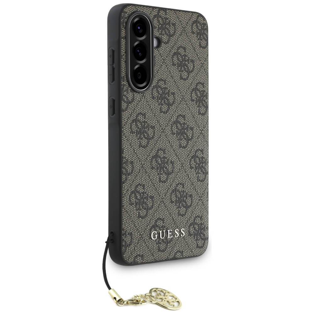 Guess Samsung Galaxy A56 5G - 4G Charms Collection - Θήκη με Επένδυση Συνθετικού Δέρματος - Brown - GUHCSA56GF4GBR