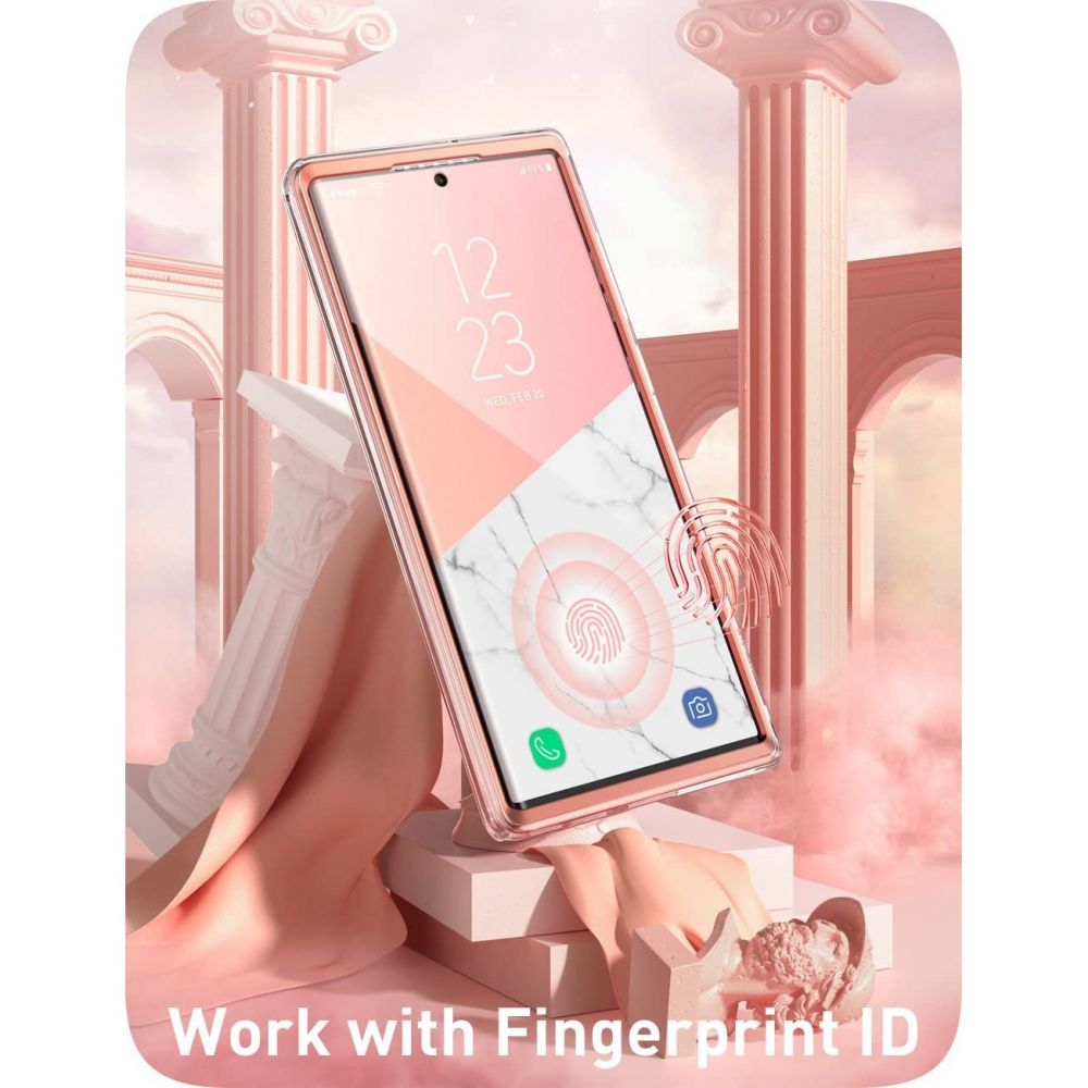 i - Blason Samsung Galaxy S22 Ultra Cosmo Σκληρή Θήκη με Πλαίσιο Σιλικόνης και Προστασία Οθόνης - Marble
