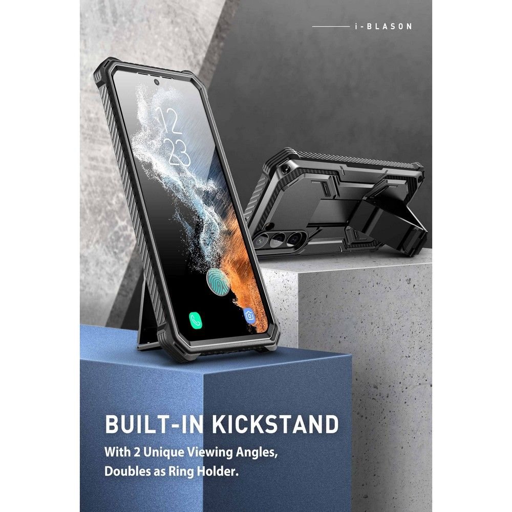Supcase Samsung Galaxy S23 Armorbox 2 Σκληρή Θήκη με Προστασία Οθόνης και Stand - Black