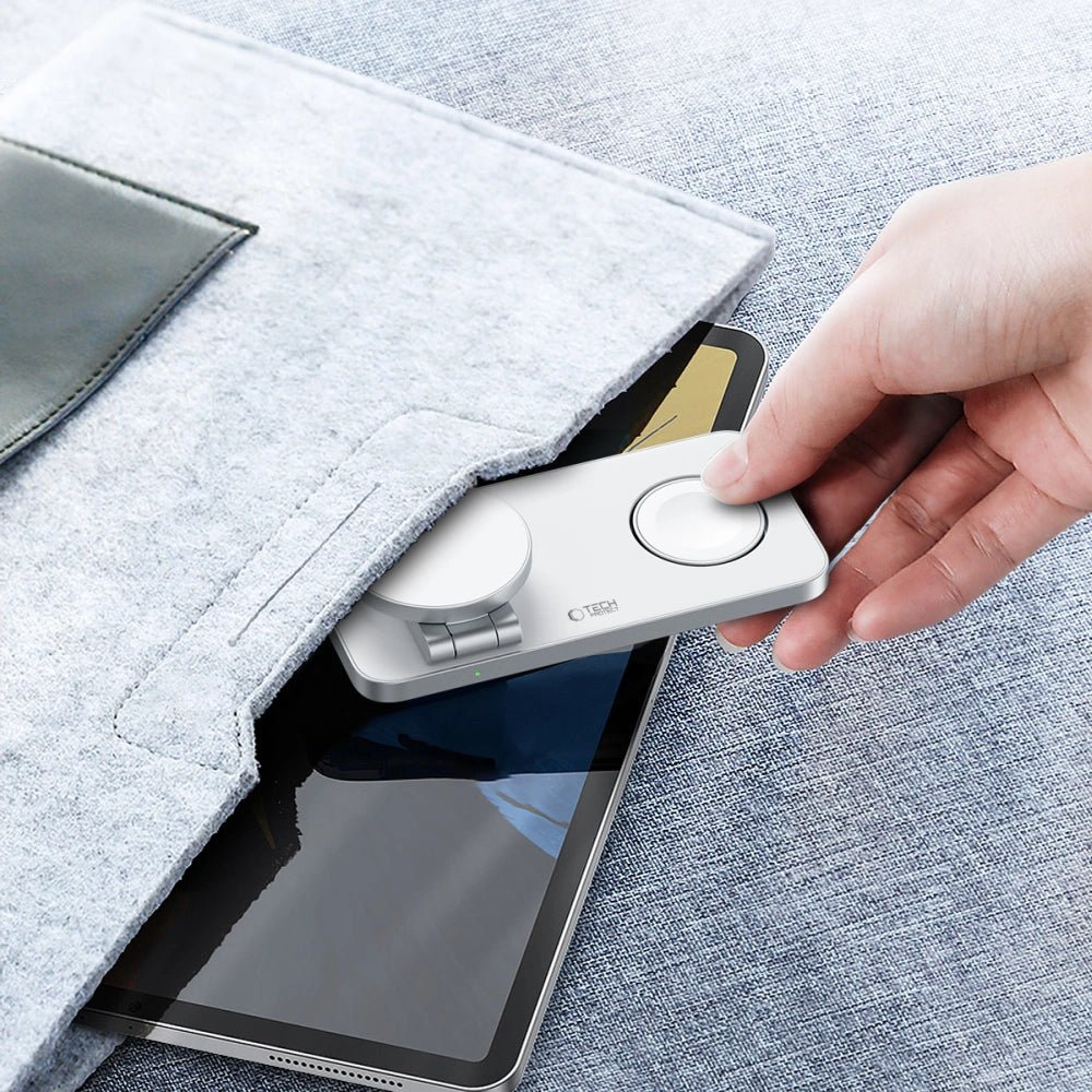 Tech - Protect QI15W - A47 3in1 Ασύρματος Μαγνητικός Φορτιστής MagSafe - White
