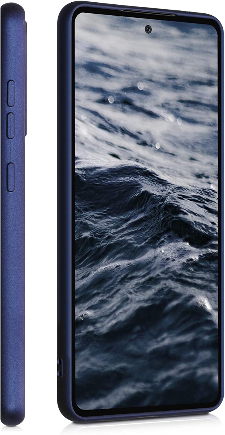KW Samsung Galaxy A52 / A52 5G / A52s 5G Θήκη Σιλικόνης TPU - Metallic Blue - 54351.64