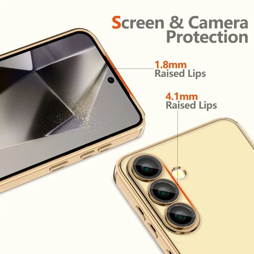 Tech - Protect Samsung Galaxy S25 Edge MagFlex Θήκη Σιλικόνης TPU με MagSafe - Διάφανη / Shiny Gold