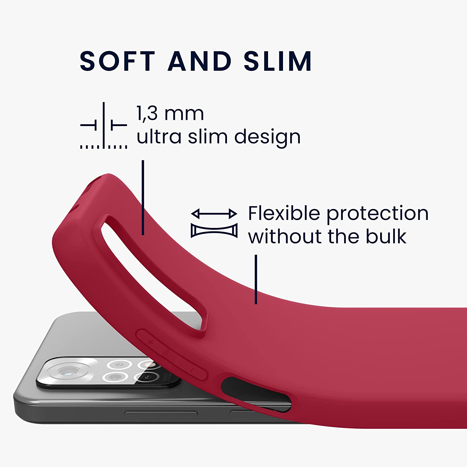 KW Xiaomi Redmi Note 11 / Redmi Note 11S Θήκη Σιλικόνης TPU - Sweet Cherry - 57368.229