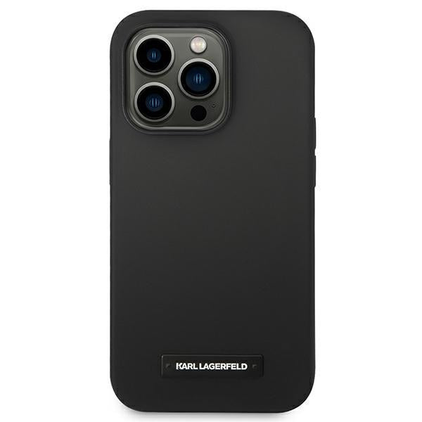 Karl Lagerfeld iPhone 14 Pro Max Silicone Plaque Magsafe Θήκη Σιλικόνης με MagSafe - Black - KLHMP14XSLMP1K