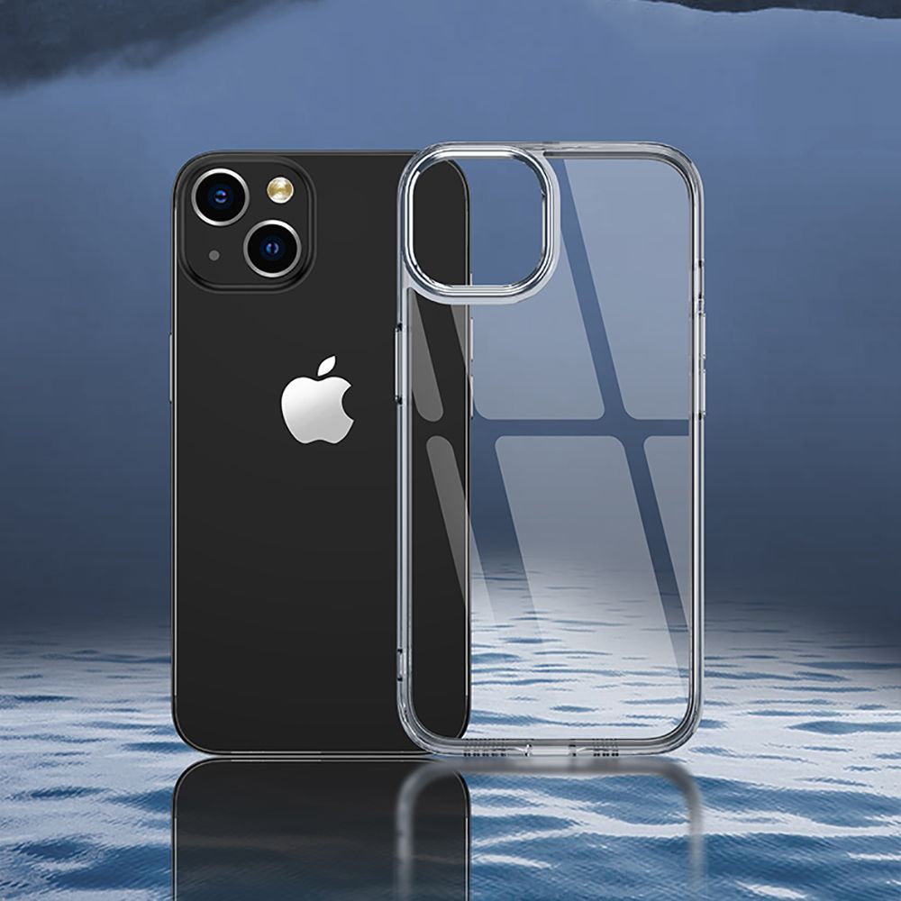 Tech - Protect iPhone 14 Pro Flexair Hybrid Σκληρή Θήκη με Πλαίσιο Σιλικόνης - Διάφανη