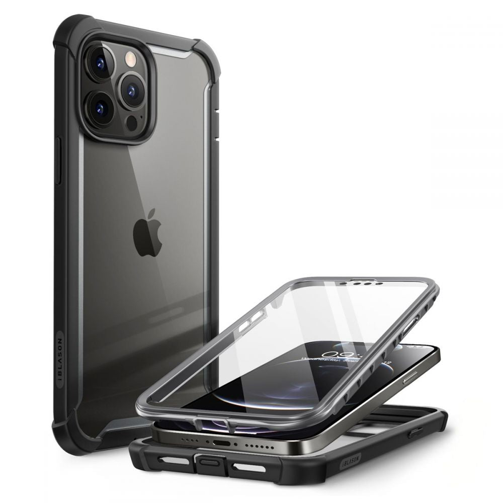 i - Blason iPhone 13 Pro Ares Σκληρή Θήκη με Πλαίσιο Σιλικόνης και Προστασία Οθόνης - Black