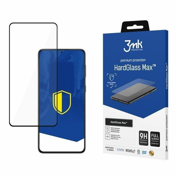 3MK Samsung Galaxy S22 Plus HardGlass Max 0.30mm 9H Full Screen Αντιχαρακτικό Γυαλί Οθόνης - Black
