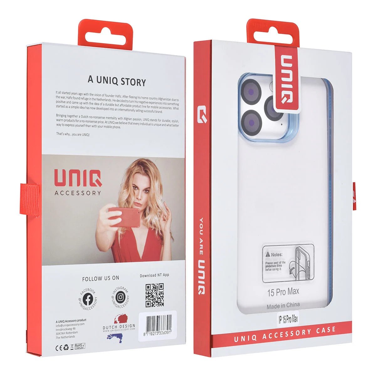 Tuniq iPhone 15 Pro Max - Σκληρή Θήκη με Πλαίσιο Σιλικόνης - Ημιδιάφανο Μπλε / Διάφανο