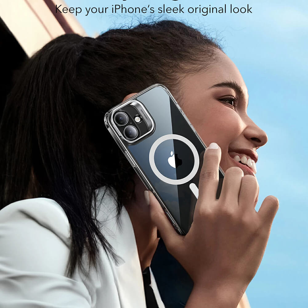 ESR iPhone 16 Plus Classic Hybrid Halolock Kickstand Σκληρή Θήκη με Πλαίσιο Σιλικόνης και MagSafe - Διάφανη
