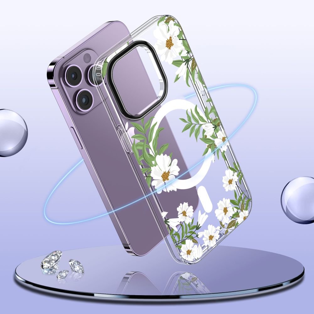 Tech - Protect iPhone 13 Pro Max MagMood Σκληρή Θήκη με Πλαίσιο Σιλικόνης και MagSafe - Spring Daisy