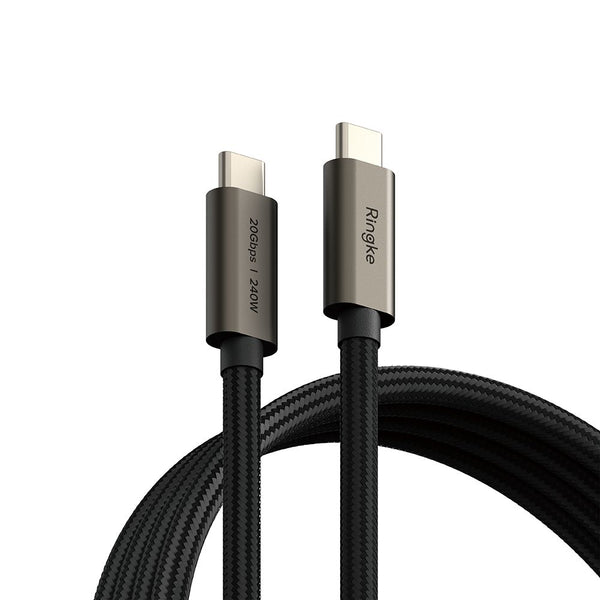 Ringke 3.2 Gen 2x2 PD 240W 5A - Καλώδιο Δεδομένων και Φόρτισης Type - C to Type - C - 2m - Black