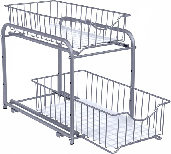 Songmics Μεταλλικό Ράφι Κουζίνας 2 Επιπέδων - Silver - KCS017E01V1