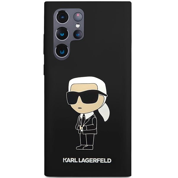 Karl Lagerfeld Samsung Galaxy S24 Ultra Silicone Ikonik Σκληρή Θήκη με Πλαίσιο Σιλικόνης - Black - KLHCS24LSNIKBCK