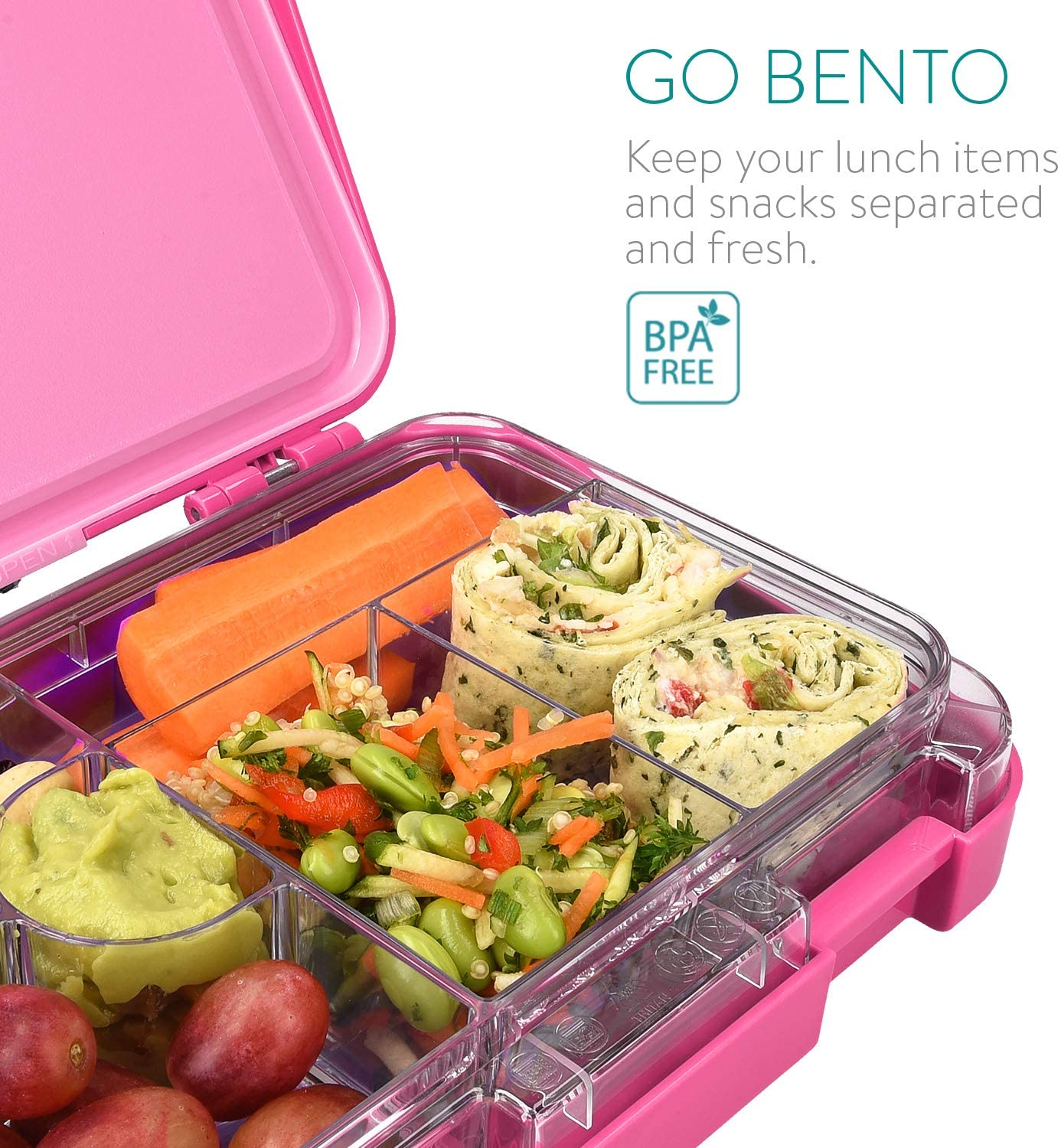 Navaris Bento Box for Kids Δοχείο Αποθήκευσης Τροφής για Παιδιά BPA Free - Dark Pink - 49877.01.08