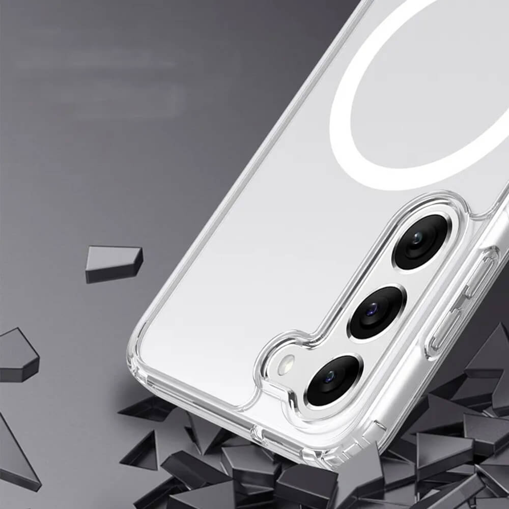 Techsuit Samsung Galaxy A15 4G - MagSafe Pro - Σκληρή Θήκη με Πλαίσιο Σιλικόνης - Διάφανη