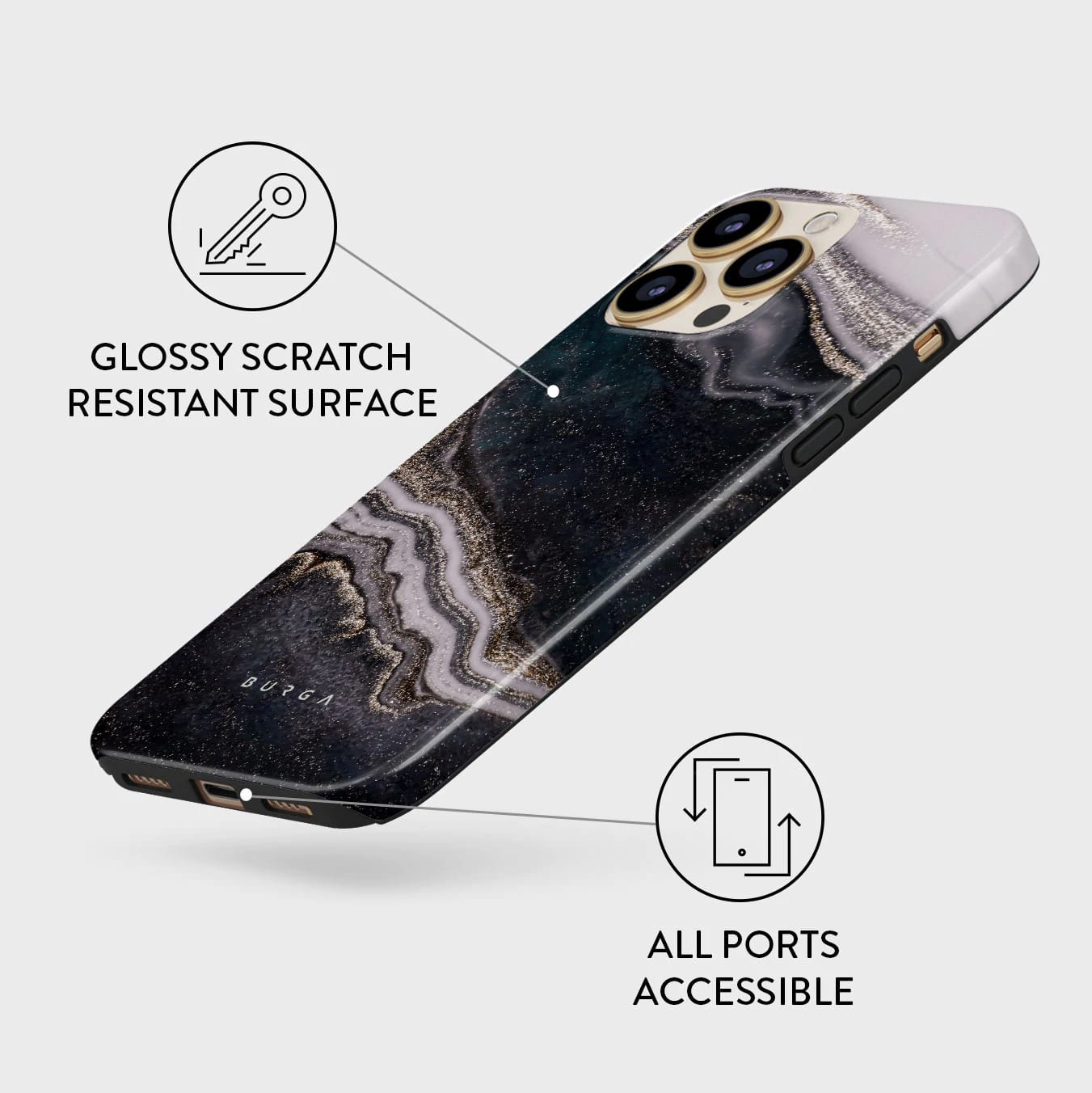 Burga iPhone 13 Pro Fashion Tough Σκληρή Θήκη - Magic Night