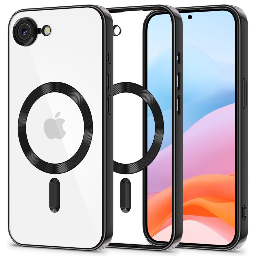 Tech - Protect iPhone 16e MagFlex Θήκη Σιλικόνης TPU με MagSafe - Διάφανη / Shiny Black
