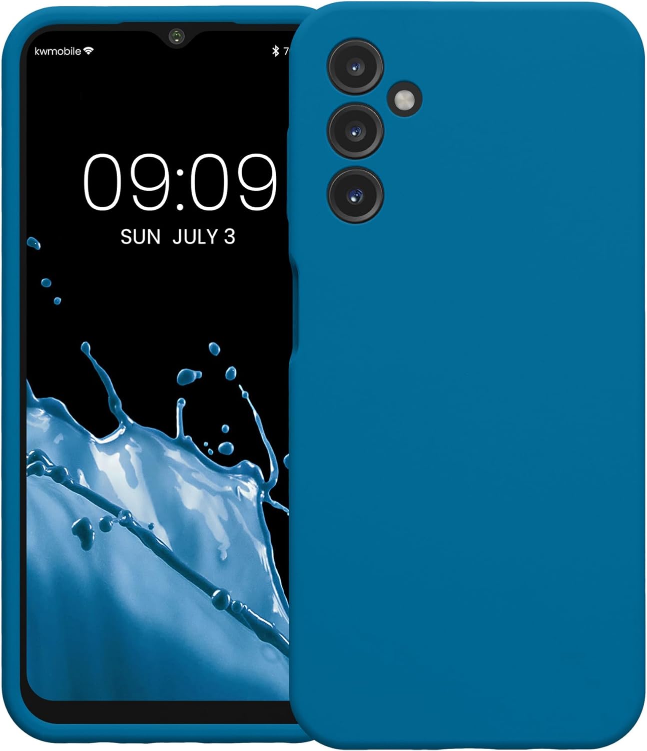 KW Samsung Galaxy A14 5G Θήκη Σιλικόνης Rubberized TPU - Blue Reef