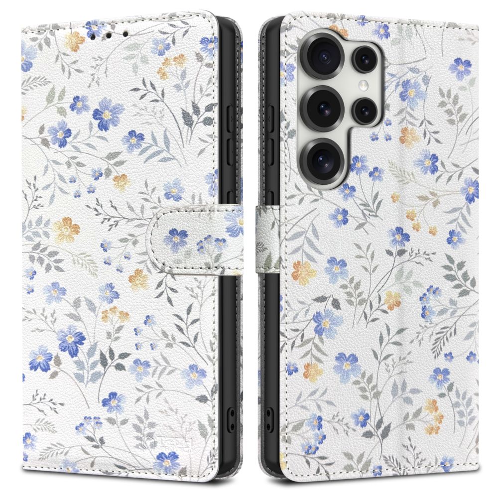 Tech - Protect Samsung Galaxy S25 Ultra Θήκη Πορτοφόλι Stand από Δερματίνη - Spring Flowers