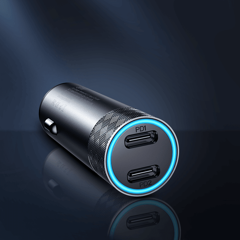 Joyroom JR - CL13 Car Charger Φορτιστής Κινητών στο Αυτοκίνητο με 2 Θύρες USB PD 50W - Gray