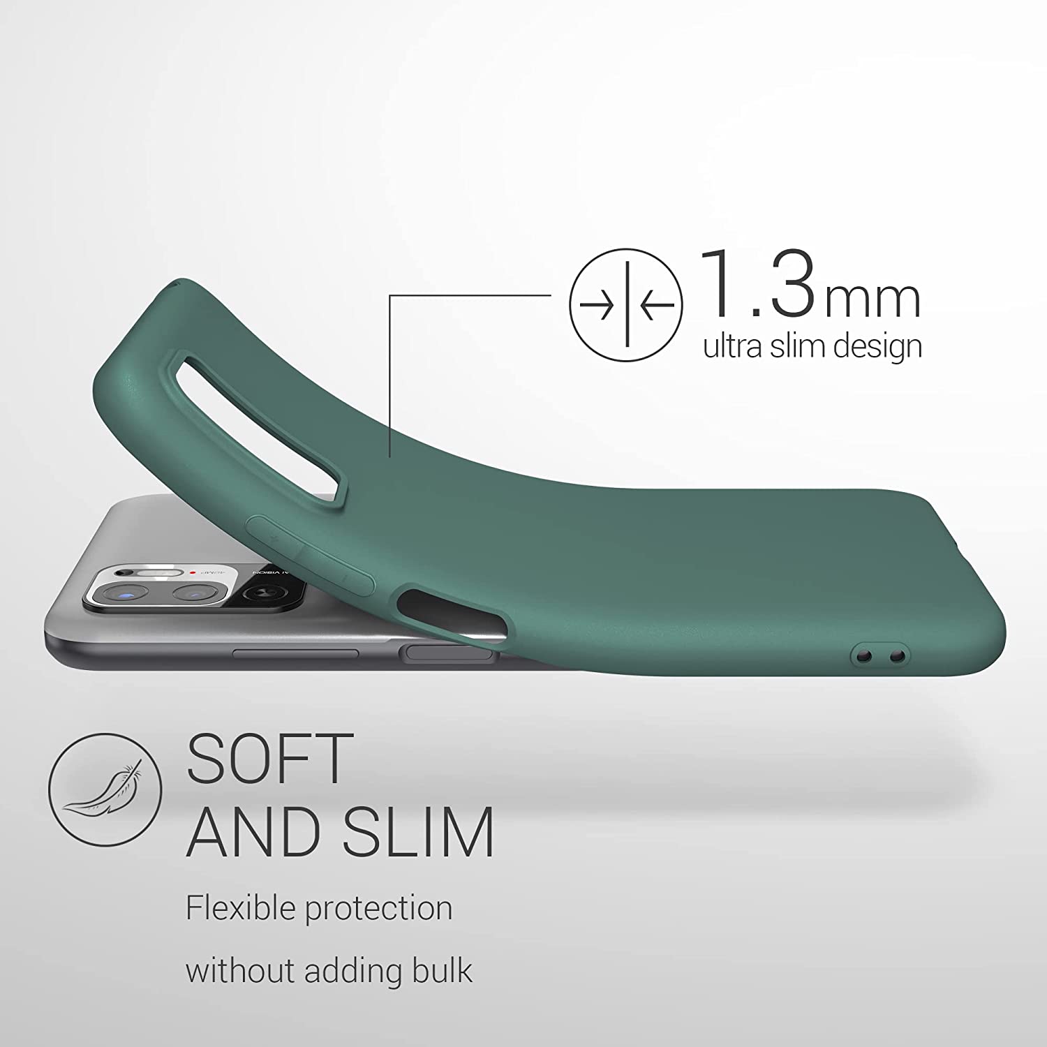KW Xiaomi Redmi Note 10 5G Θήκη Σιλικόνης TPU - Blue Green - 54947.171
