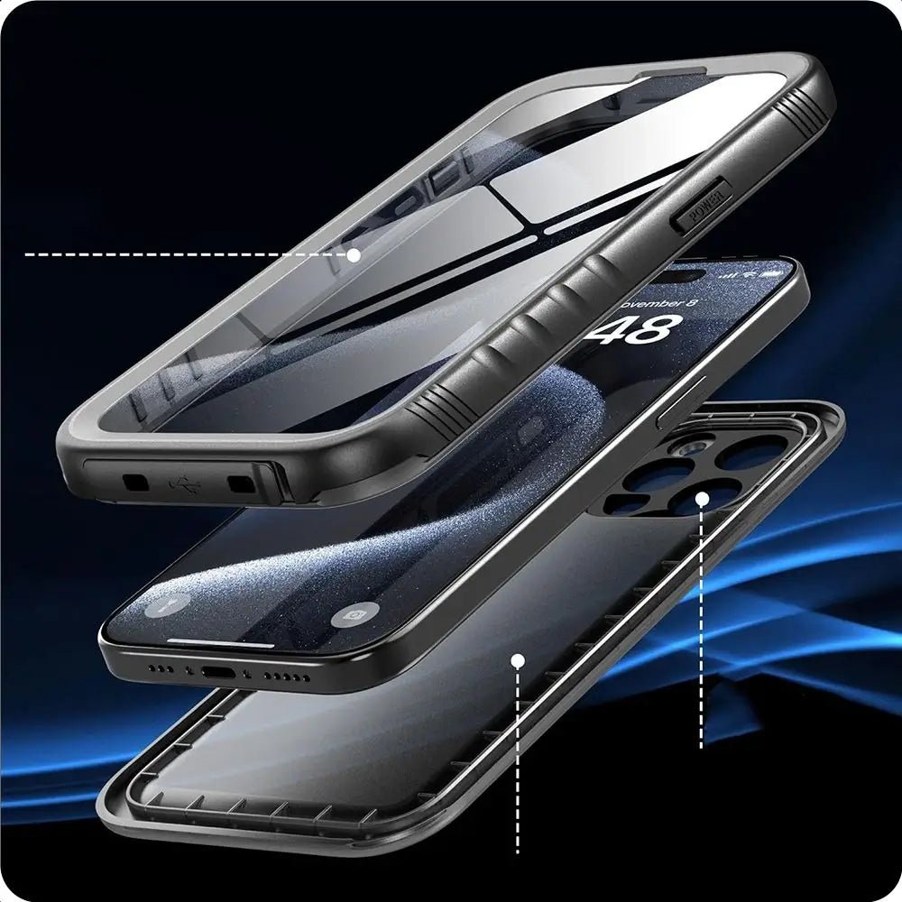 Tech - Protect iPhone 15 Shellbox IP68 Αδιάβροχη Σκληρή Θήκη - Black