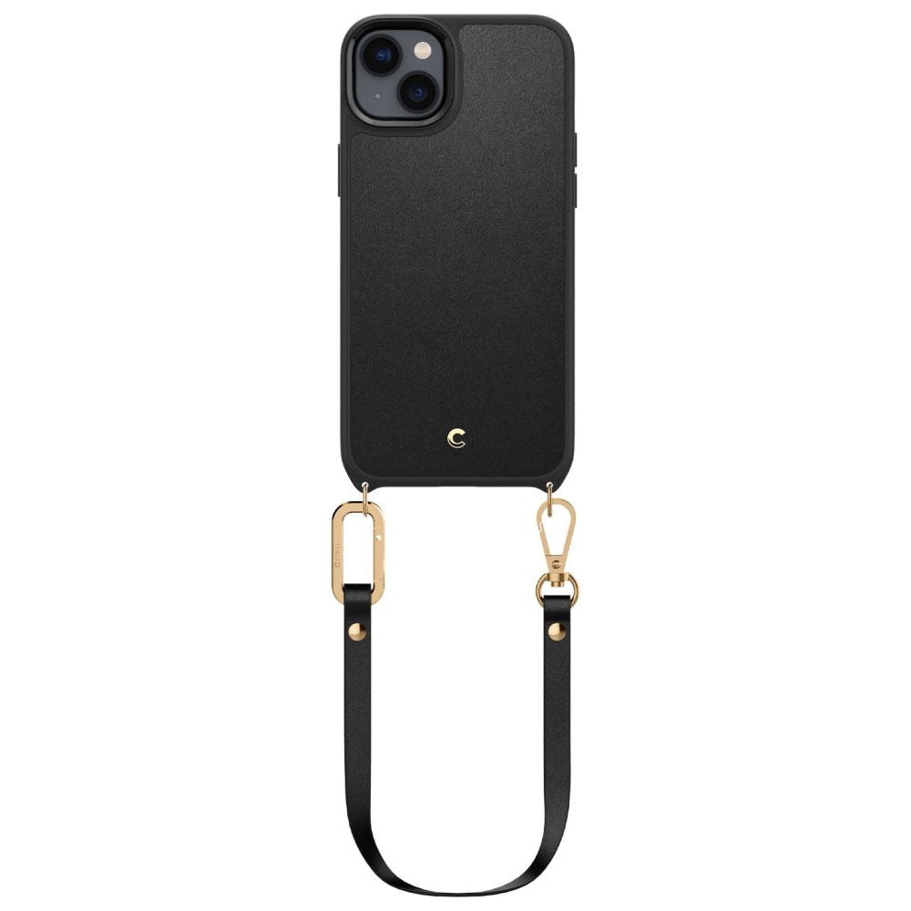 Spigen Cyrill iPhone 14 Plus / iPhone 15 Plus Classic Charm Mag Σκληρή Θήκη MagSafe με Πλαίσιο Σιλικόνης και Λουράκι - Black