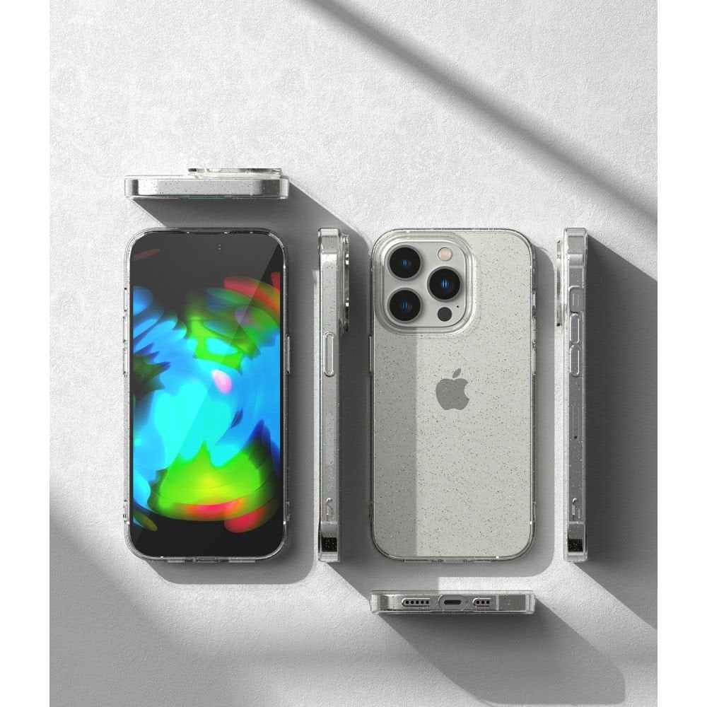 Ringke iPhone 14 Pro Max Air Ultra Thin TPU Case Λεπτή Θήκη Σιλικόνης - Glitter - Διάφανη