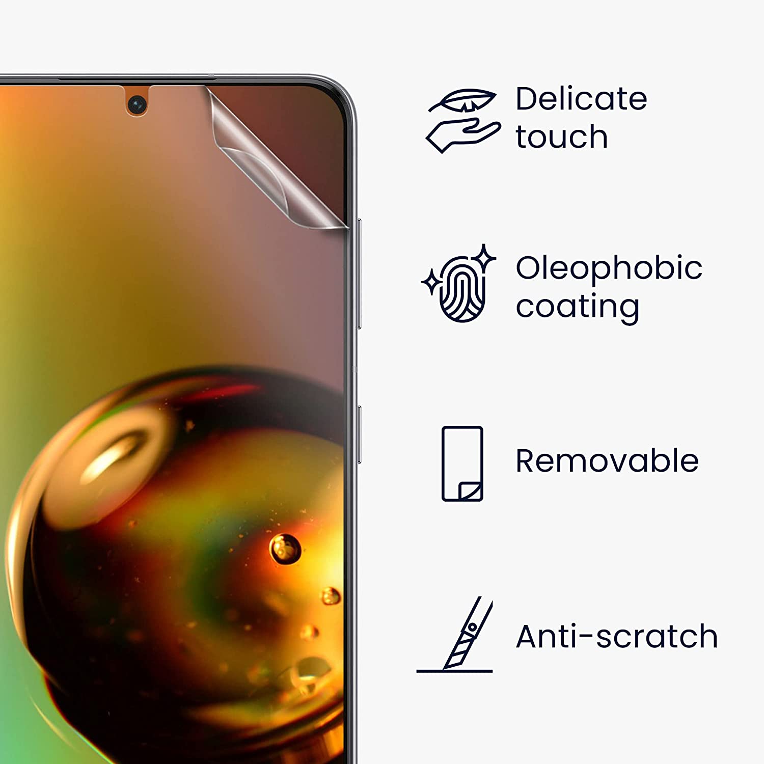 KW Samsung Galaxy S22 - Τρεις Μεμβράνες Προστασίας Οθόνης - Διάφανες - 56755.1