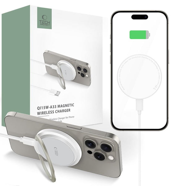 Tech - Protect QI15W - A33 15W Ασύρματος Φορτιστής MagSafe - White