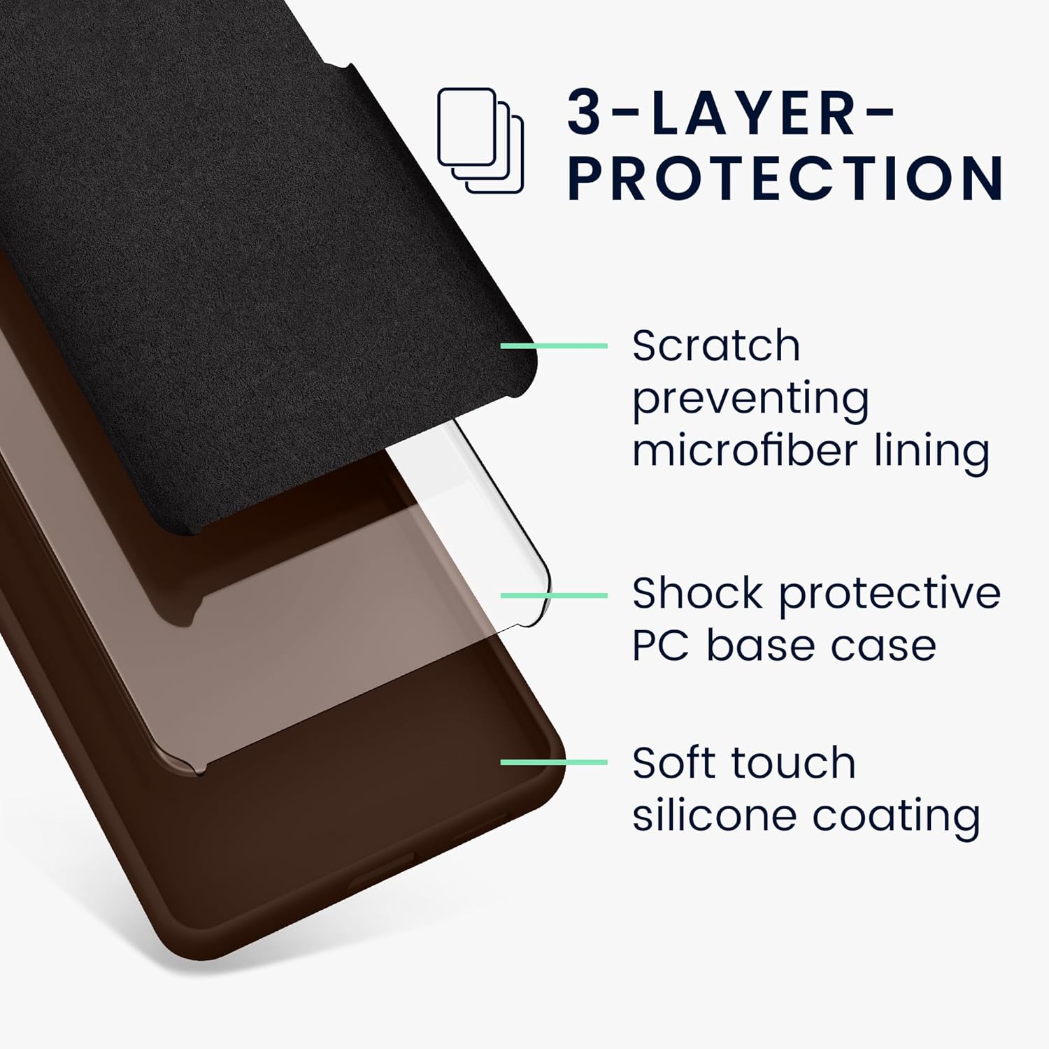 KW iPhone 15 Pro Θήκη Σιλικόνης Rubberized TPU - Chocolate
