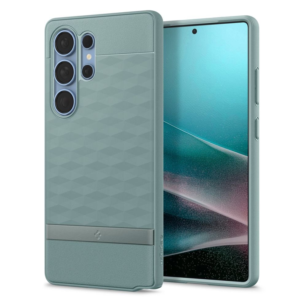 Spigen Samsung Galaxy S25 Ultra - Parallax Mag Θήκη Σιλικόνης με Σκληρό Πλαίσιο και MagSafe - Sage Green