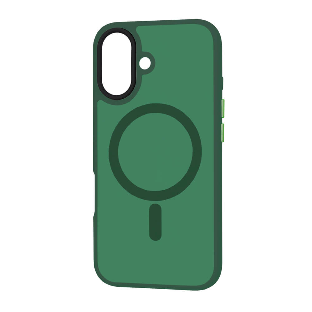 Techsuit iPhone 16 Plus - HaloFrost Series MagSafe - Σκληρή Θήκη με Πλαίσιο Σιλικόνης - Midnight Green