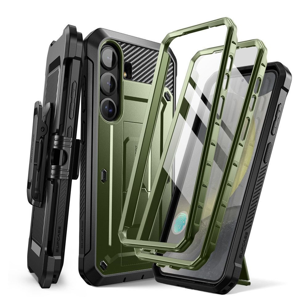 Supcase Samsung Galaxy S25 Unicorn Beetle Pro 2 Σκληρή Θήκη με Προστασία Οθόνης και Stand - Green