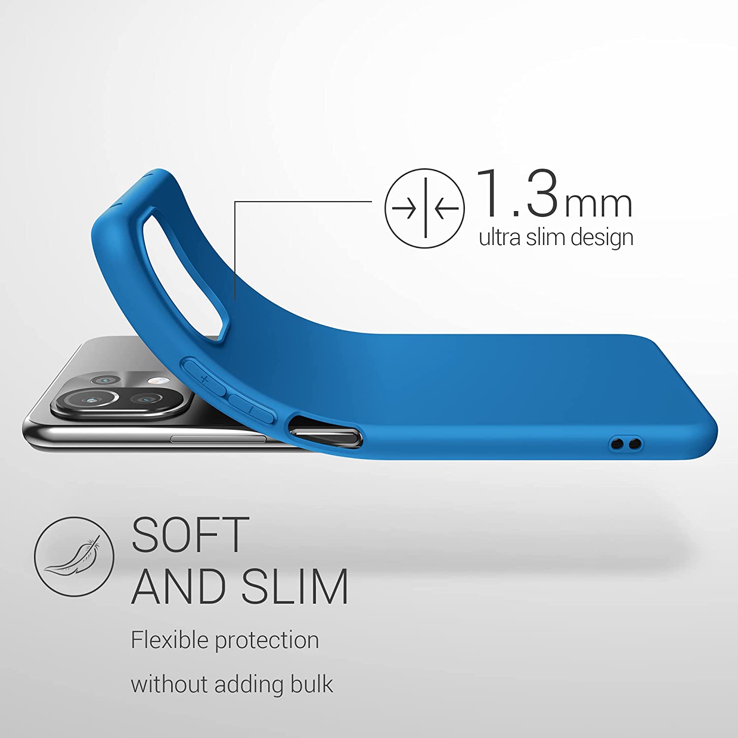 KW Xiaomi Mi 11 Lite / Mi 11 Lite 5G Θήκη Σιλικόνης TPU - Blue Reef - 54726.228