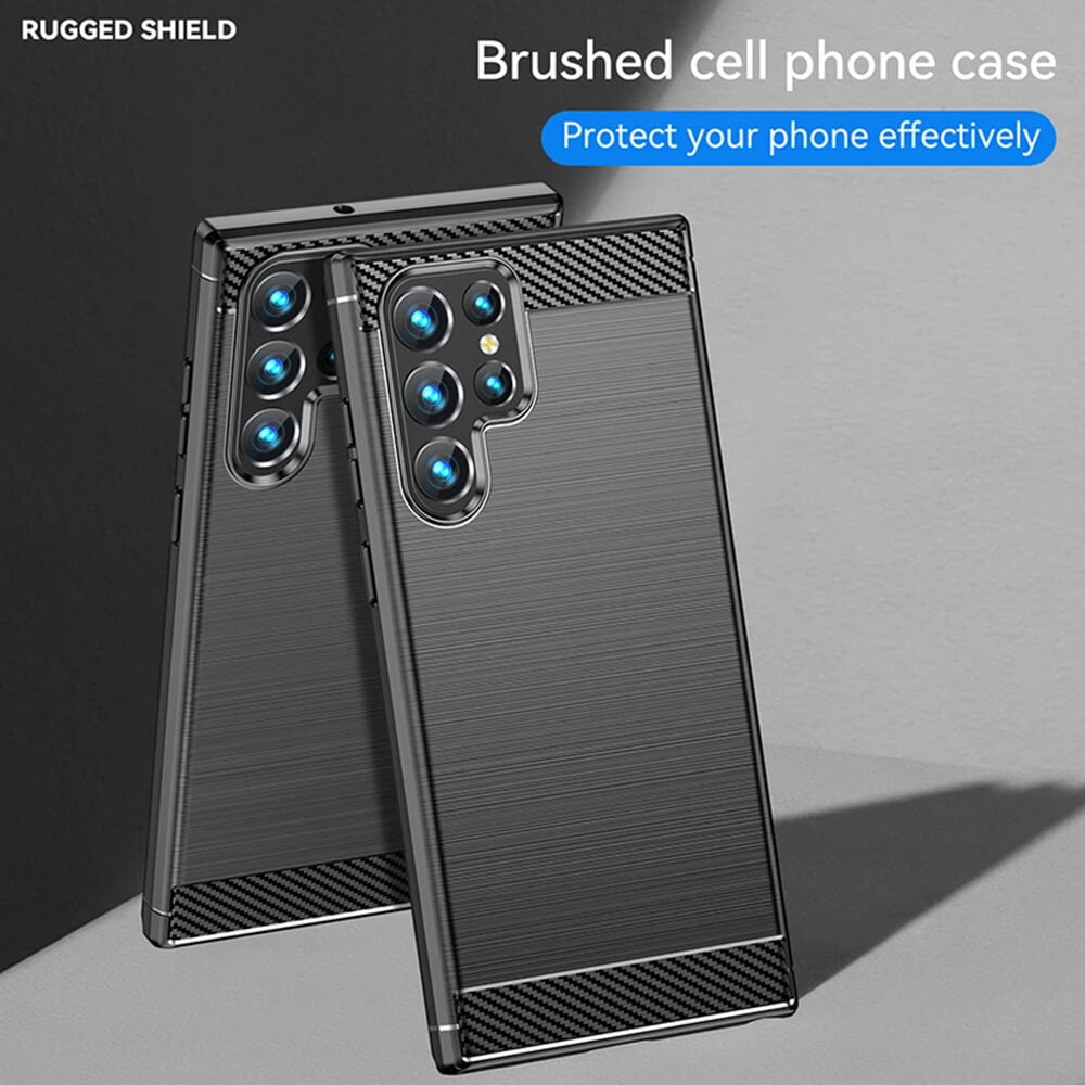 Techsuit Samsung Galaxy S25 Ultra Carbon Silicone Θήκη Σιλικόνης TPU - Black