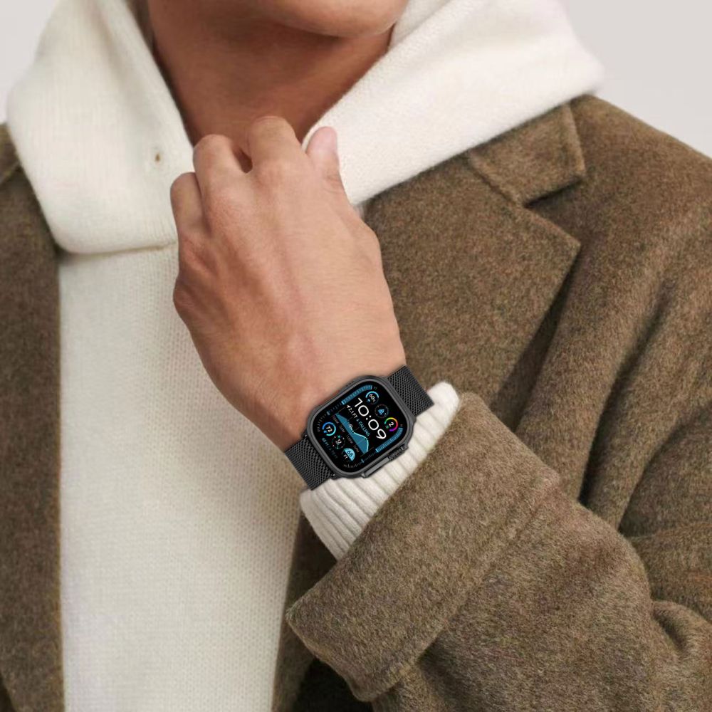 Tech - Protect Λουράκι Apple Watch 8/9/10/11 - SE (1/2/3) - Ultra (1/2/3) – 44/45/46/49mm Milano από Ανοξείδωτο Ατσάλι - Black