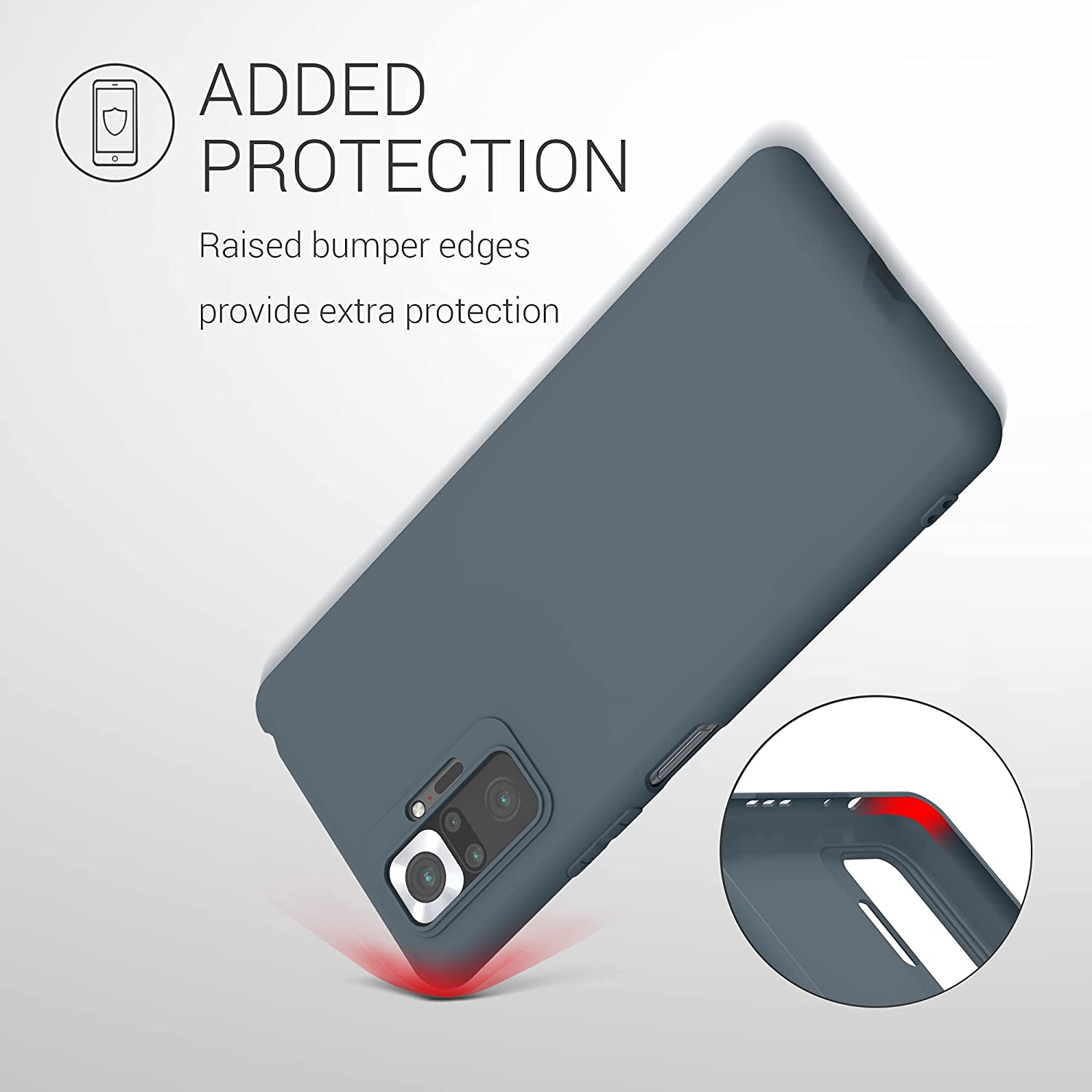 KW Xiaomi Redmi Note 10 Pro Θήκη Σιλικόνης TPU - Slate Grey - 54551.202