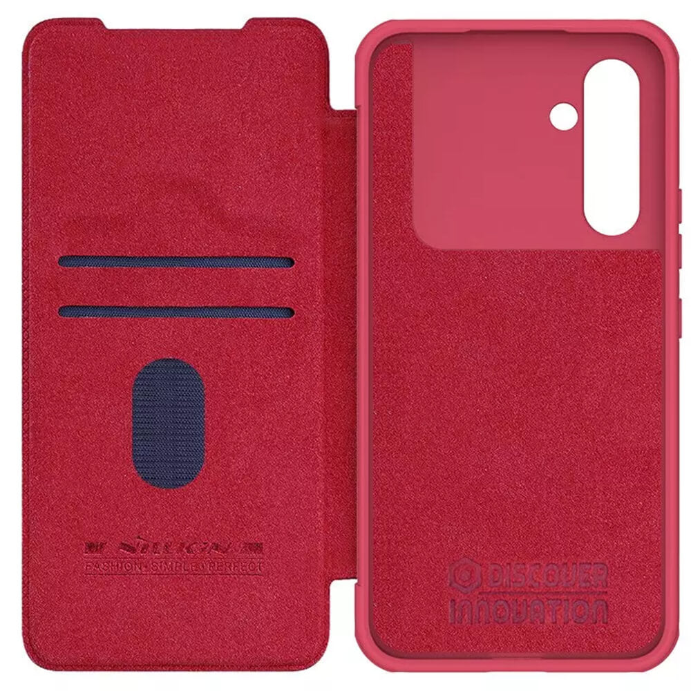Nillkin Samsung Galaxy A54 5G Qin Leather Pro Flip Book Case with Camera Protection Θήκη Βιβλίο με Κάλυμμα για την Κάμερα - Red
