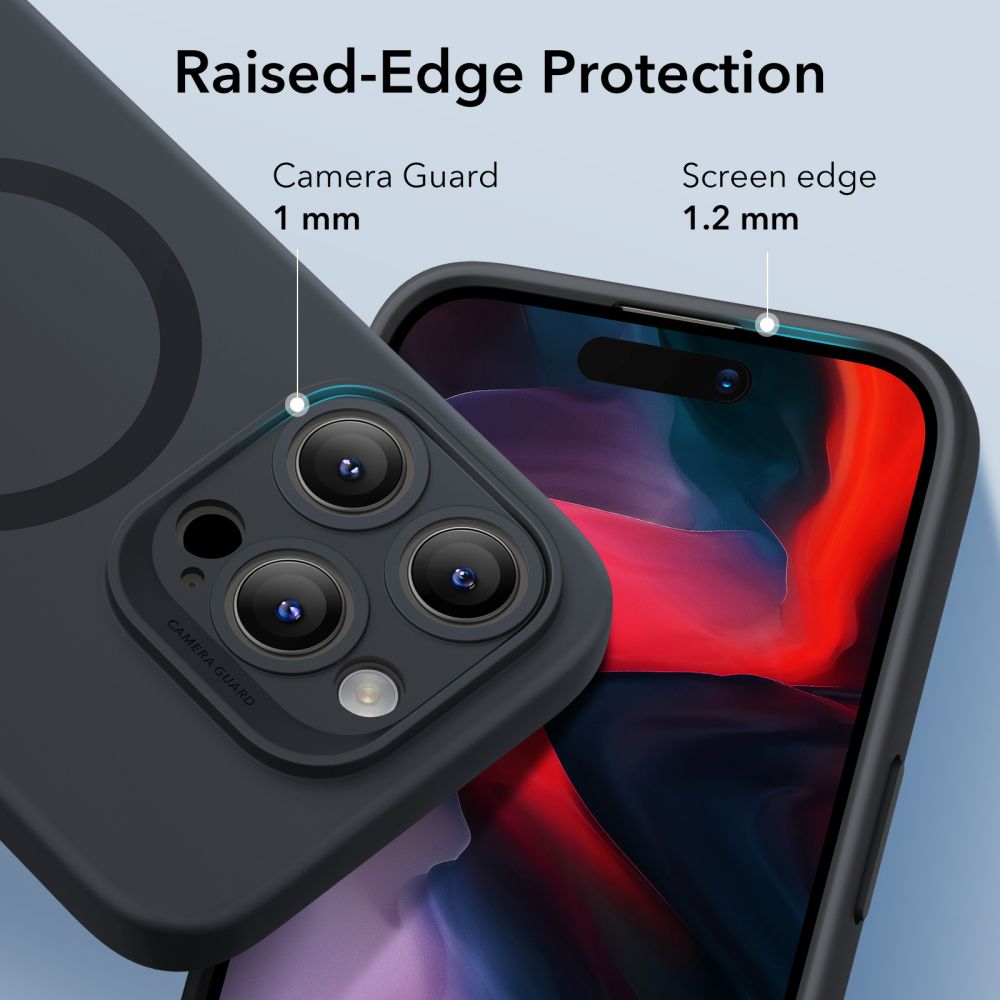 ESR iPhone 15 Pro Max Cloud Halolock MagSafe Σκληρή Θήκη με Πλαίσιο Σιλικόνης - Black