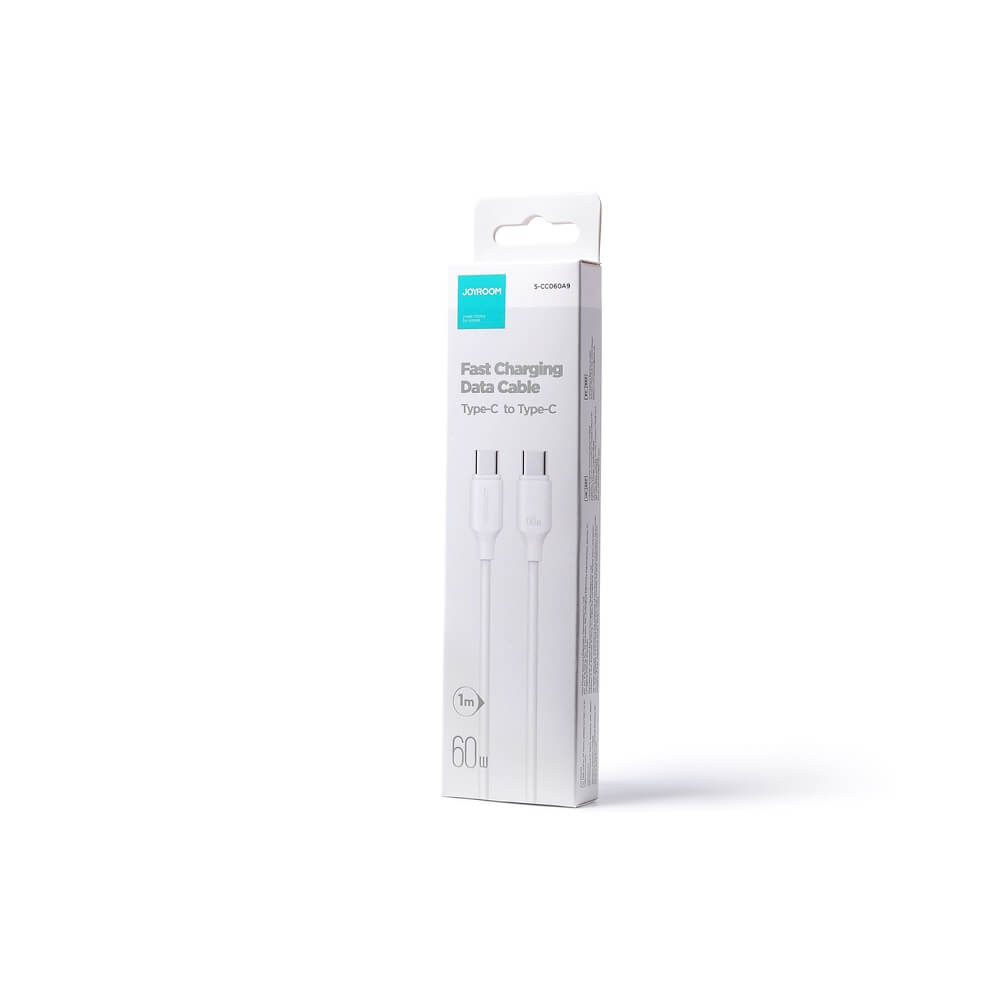 Joyroom S - CC060A9 60W - Καλώδιο Δεδομένων και Φόρτισης Type - C to Type - C 1M - White