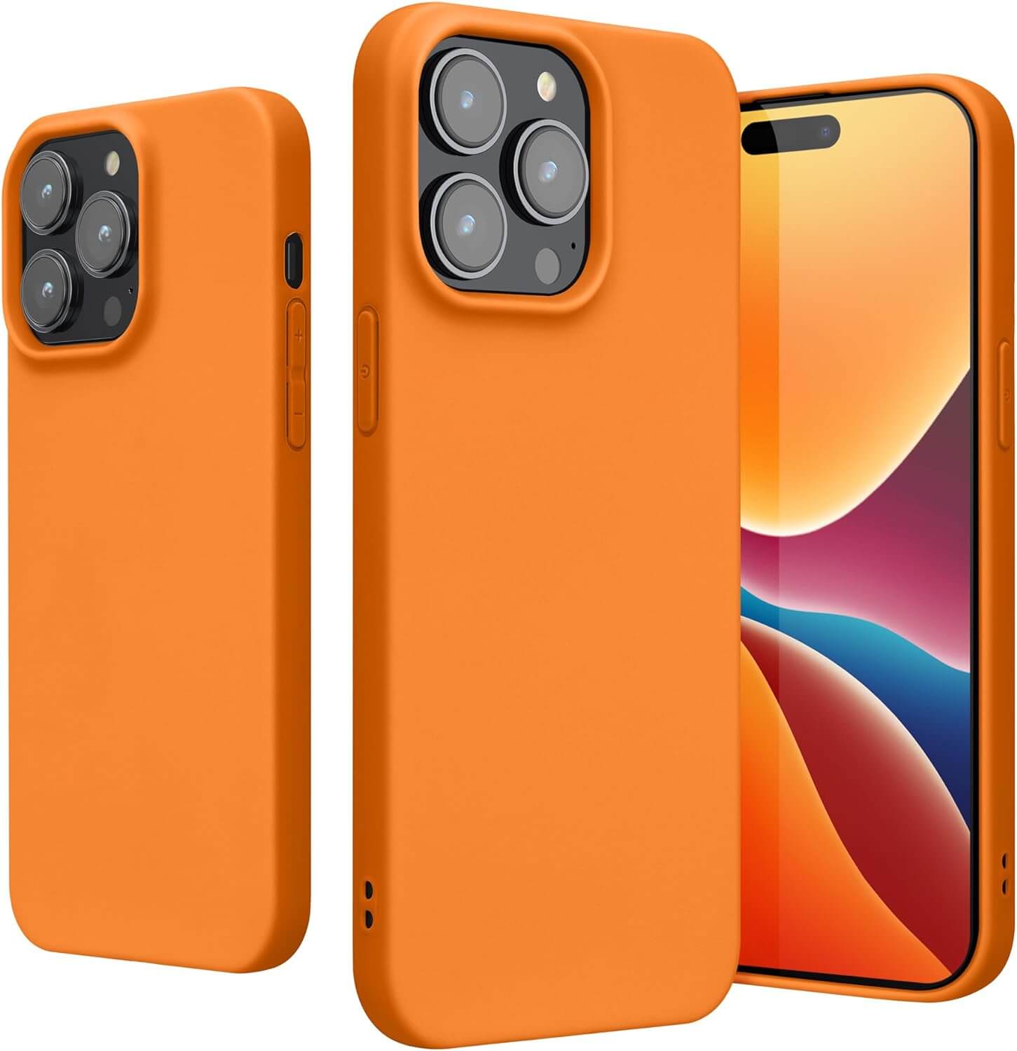 KW iPhone 15 Pro Λεπτή Θήκη Σιλικόνης TPU - Fruity Orange - 61959.150