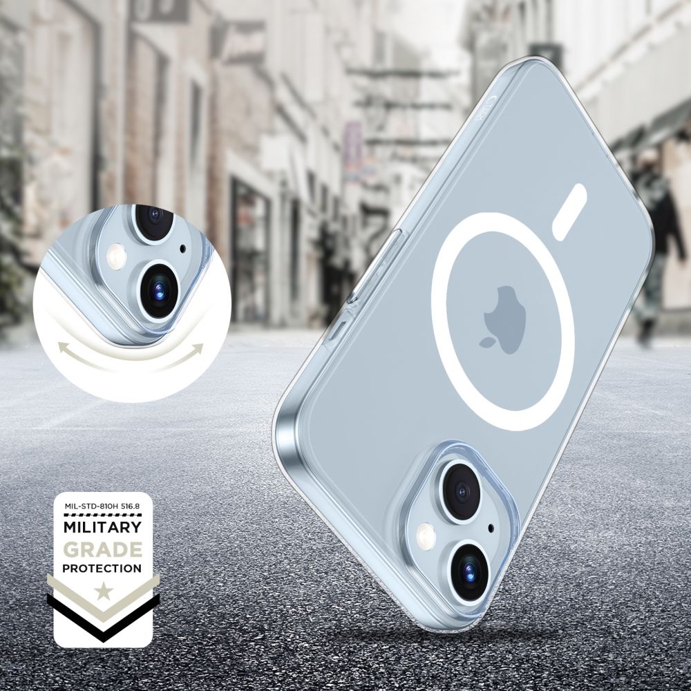 Tech - Protect iPhone 15 Flexair Θήκη Σιλικόνης TPU με MagSafe - Διάφανη