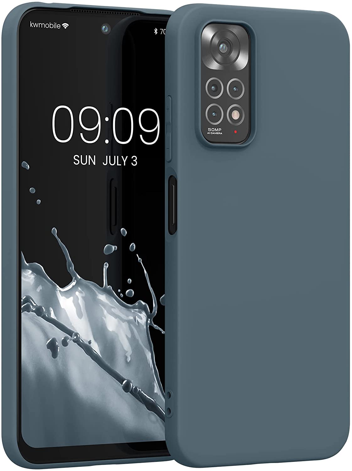 KW Xiaomi Redmi Note 11 / Redmi Note 11S Θήκη Σιλικόνης TPU - Slate Grey - 57368.202
