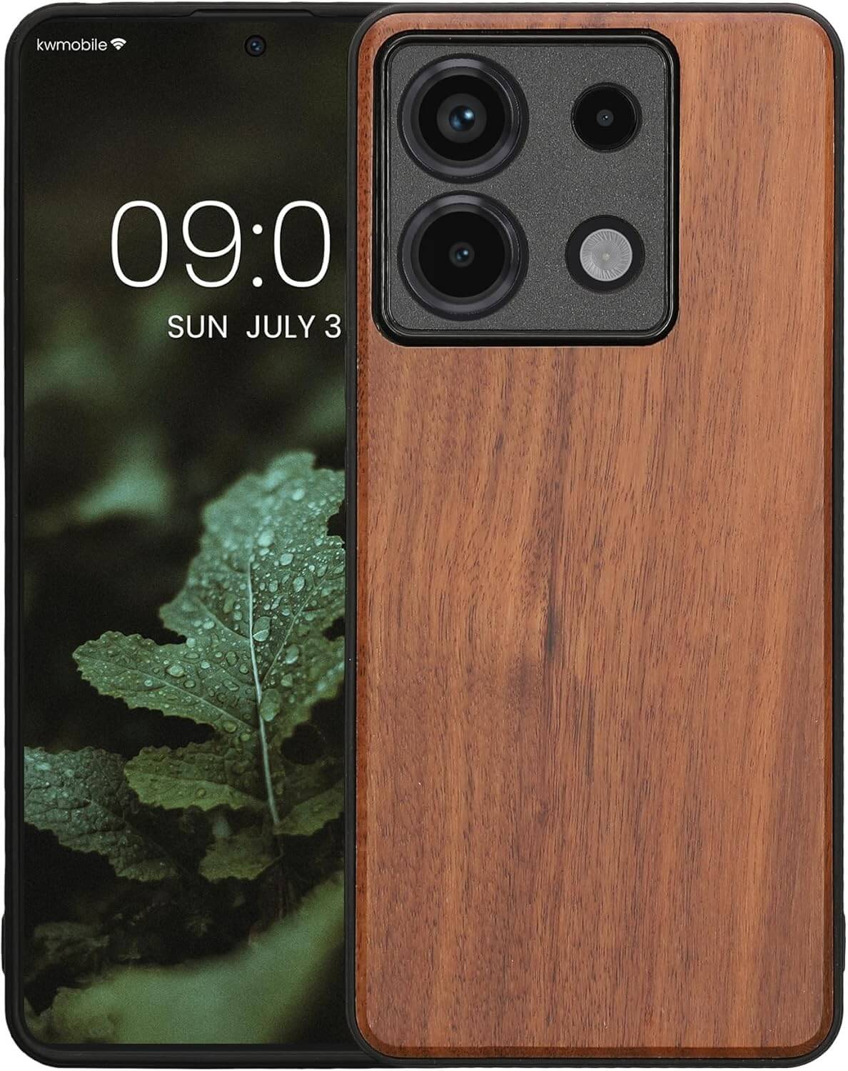 KW Xiaomi Redmi Note 13 Pro 5G / Poco X6 5G Θήκη από Φυσικό Ξύλο - Vintage Brown